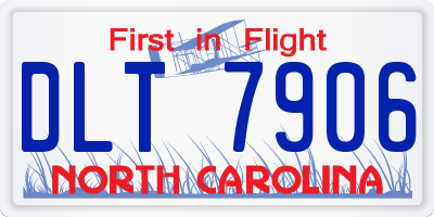 NC license plate DLT7906