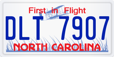 NC license plate DLT7907