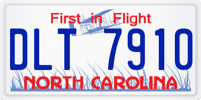 NC license plate DLT7910