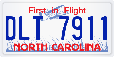 NC license plate DLT7911