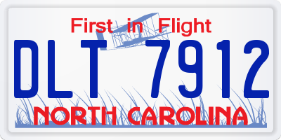 NC license plate DLT7912