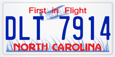 NC license plate DLT7914