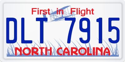 NC license plate DLT7915