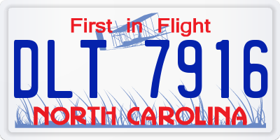NC license plate DLT7916