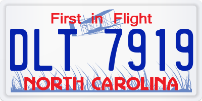 NC license plate DLT7919