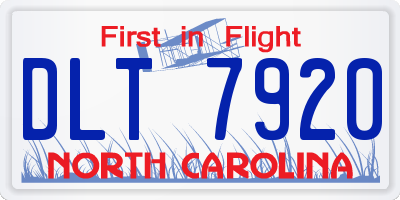 NC license plate DLT7920
