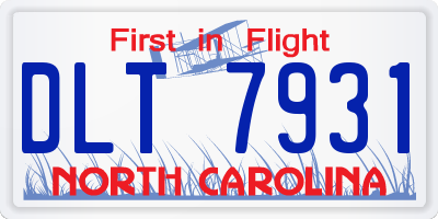 NC license plate DLT7931
