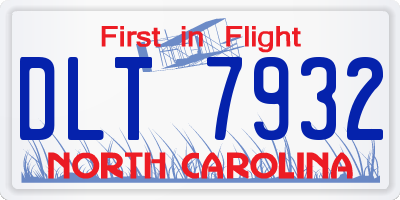 NC license plate DLT7932