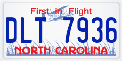 NC license plate DLT7936