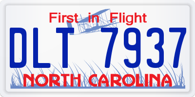 NC license plate DLT7937