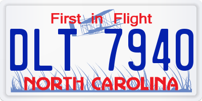 NC license plate DLT7940