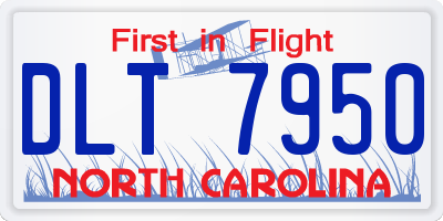 NC license plate DLT7950