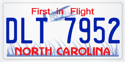 NC license plate DLT7952