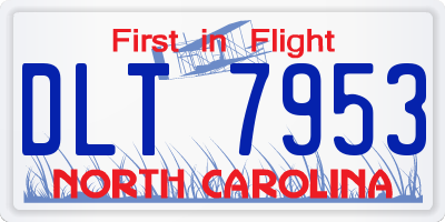 NC license plate DLT7953
