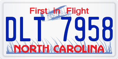 NC license plate DLT7958