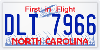 NC license plate DLT7966