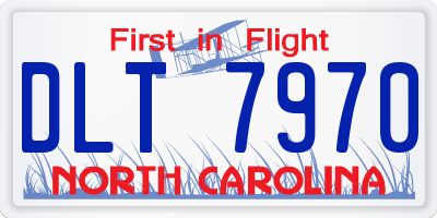 NC license plate DLT7970