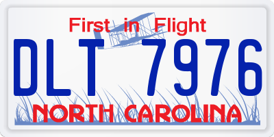NC license plate DLT7976