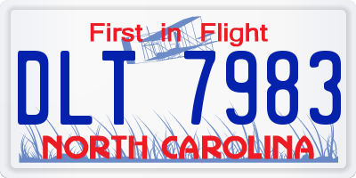 NC license plate DLT7983
