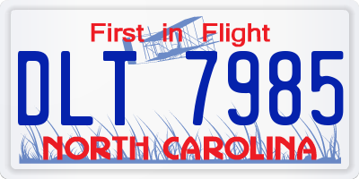NC license plate DLT7985
