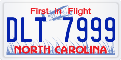 NC license plate DLT7999