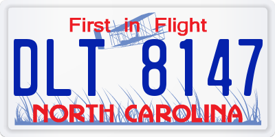 NC license plate DLT8147