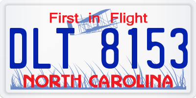 NC license plate DLT8153