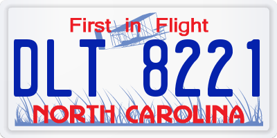 NC license plate DLT8221