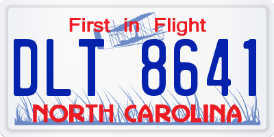 NC license plate DLT8641