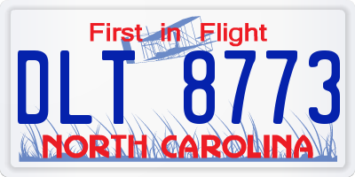 NC license plate DLT8773