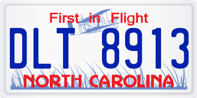 NC license plate DLT8913