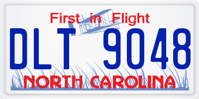 NC license plate DLT9048