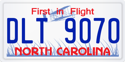 NC license plate DLT9070