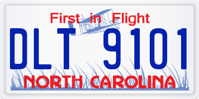 NC license plate DLT9101
