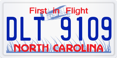 NC license plate DLT9109