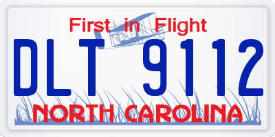 NC license plate DLT9112