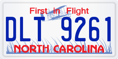 NC license plate DLT9261