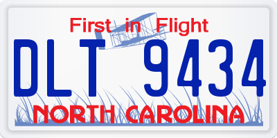 NC license plate DLT9434