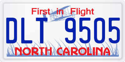 NC license plate DLT9505