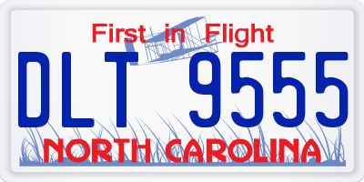NC license plate DLT9555