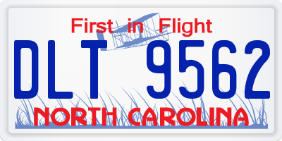 NC license plate DLT9562