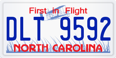 NC license plate DLT9592
