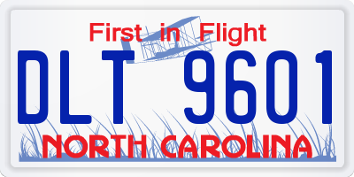 NC license plate DLT9601