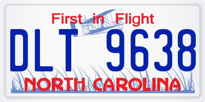 NC license plate DLT9638