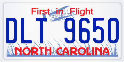 NC license plate DLT9650