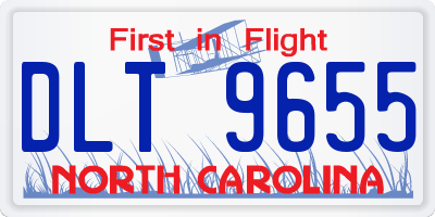 NC license plate DLT9655