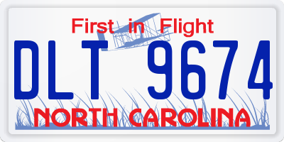 NC license plate DLT9674
