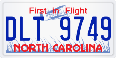 NC license plate DLT9749