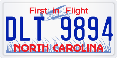 NC license plate DLT9894