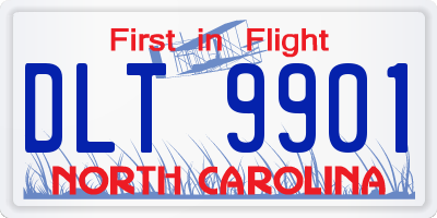 NC license plate DLT9901
